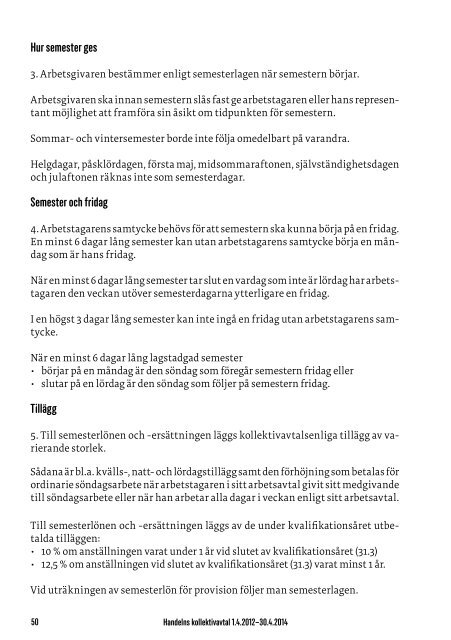 handelns kollektivavtal och lönebilaga - PAM