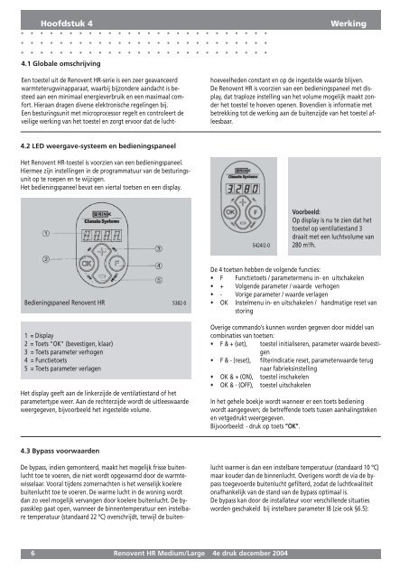 Installatievoorschriften Renovent HR Medium ... - Luchtverwarming