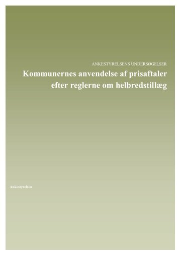 Kommunernes anvendelse af prisaftaler - Ankestyrelsen