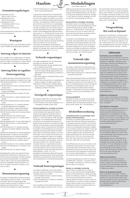 Stadskrant 19 - Gemeente Haarlem