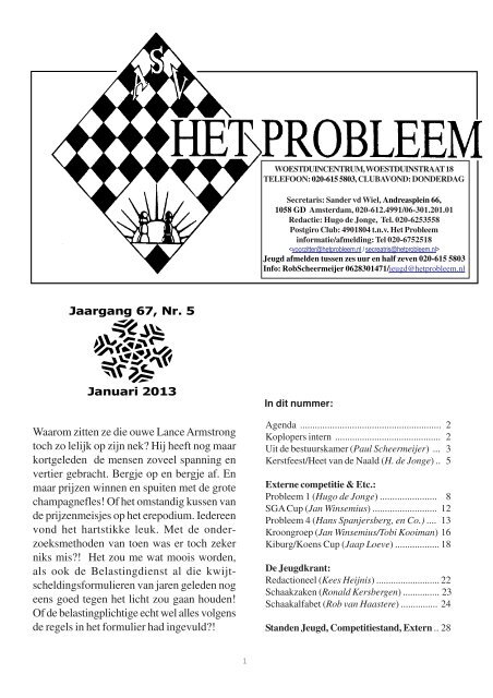 Januari - Schaakvereniging Het Probleem