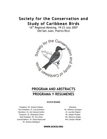 Society for the Conservation and Society for the Conservation and ...