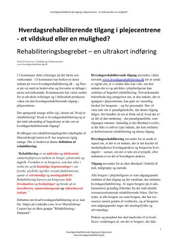 et vildskud eller en mulighed? - Hverdagsrehabilitering.dk