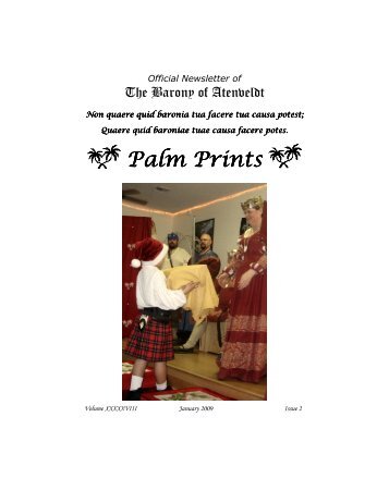 Palm Prints Palm Prints - the Barony of Atenveldt!