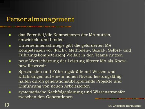 Anforderungen an modernes Personalmanagement - BMTT