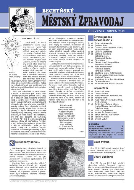 červenec–srpen - Město Bechyně
