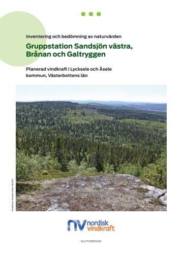 Naturvärdesinventering - Delområde Sandsjön ... - Nordisk Vindkraft