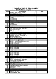 Ropnr-lista AUKTION 30 Oktober 2010 Leiflers Auktioner I Falköping