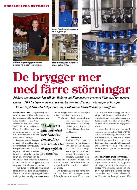 Kopparbergs Bryggeri ”Vi har tagit bort alla bekymmer” - Idhammar AB