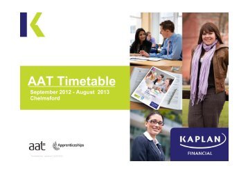 Sept 2012 - Aug 2013 Timetable - Kaplan Financial