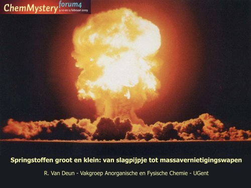 Springstoffen groot en klein: van slagpijpje tot - Chemmystery forum 6