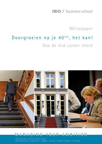 Doorgroeien na je 40ste, het kan! - Ibo