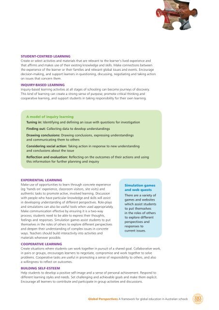 A framework for global education in Australian schools