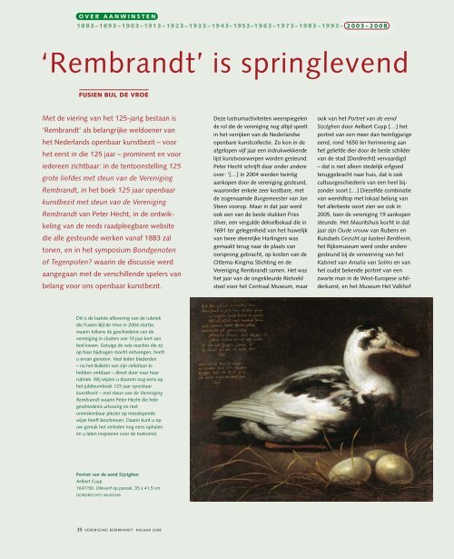 (2008) Johan R. ter Molen - Vereniging Rembrandt