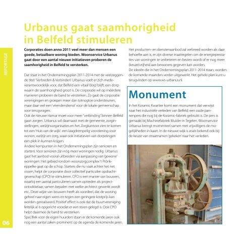 Klik hier om het woonnieuws van juni 2011 te lezen - ws urbanus