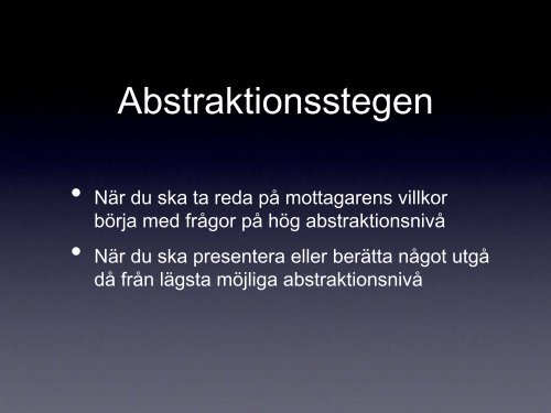 Presentation baserad på seminarium med Birgitta Birkenfalk.