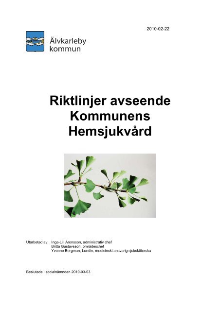 Riktlinjer (pdf) - Älvkarleby kommun