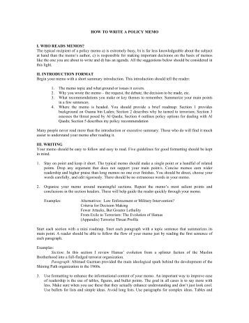 Writing policy papers