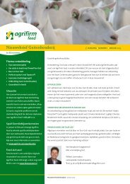 Nieuwsbrief 1. Januari 2013 Thema: ontwikkeling - Agrifirm