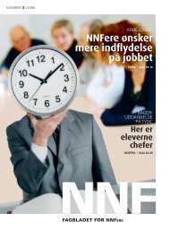 NNFere ønsker mere indflydelse på jobbet