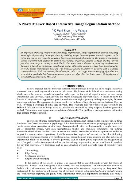 International Journal of Computational Engineering Research(IJCER)