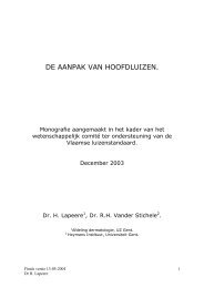 DE AANPAK VAN HOOFDLUIZEN. - Vlaams Agentschap Zorg en ...