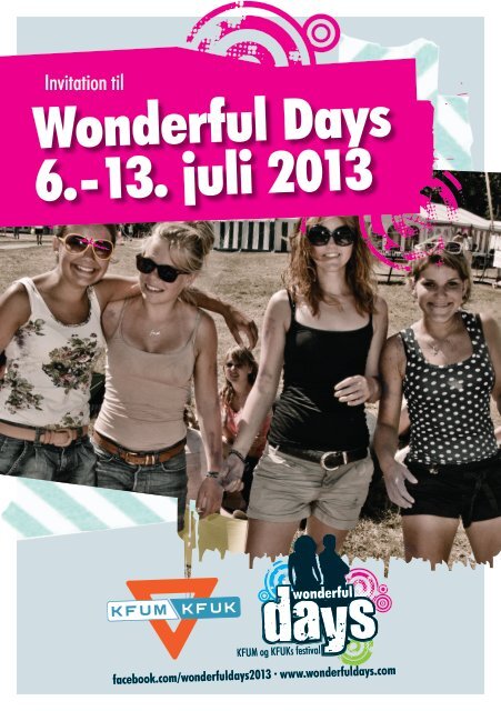 Flyer om festivalen - Wonderful Days 2013