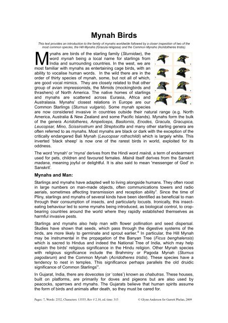 Mynah Birds Garrett Phelan Mynah Birds Garrett Phelan