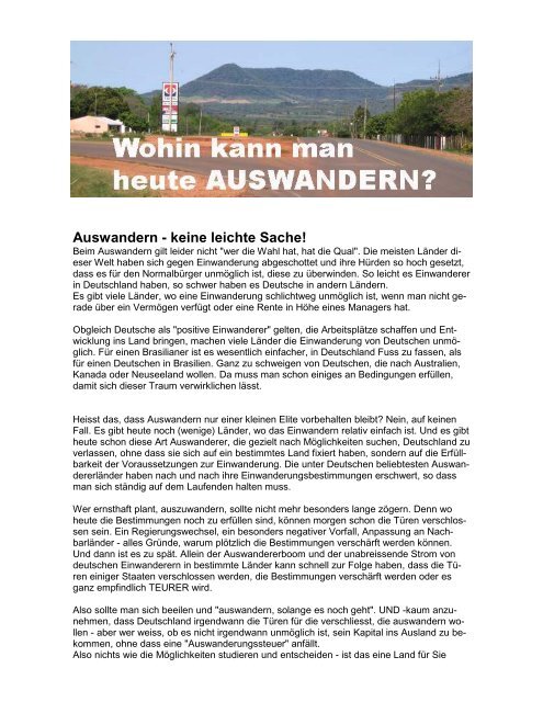 Wohin Auswandern Paraguay Infoblog