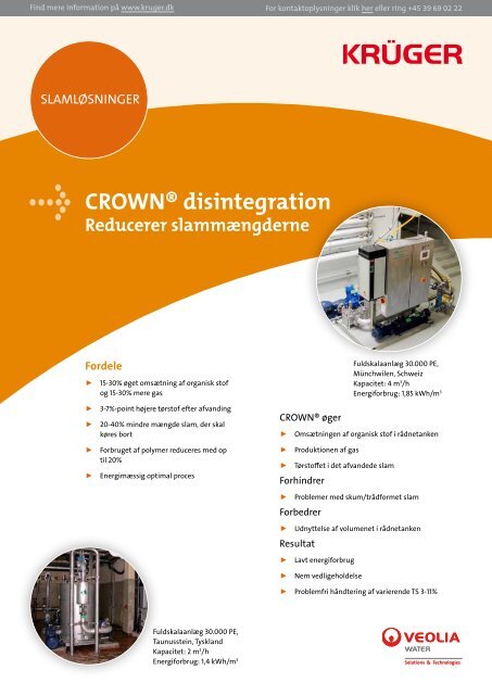 Reduktion af slammængder på Viby Renseanlæg - Krüger A/S