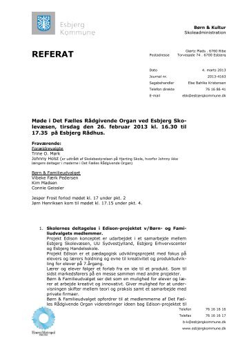 Møde den 26. februar 2013 (101 kb) - Esbjerg Kommune