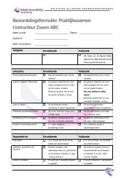 Beoordelingsformulier Praktijkexamen Instructeur Zwem ABC - NBZ