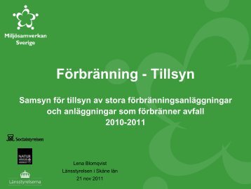 Förbränning - Tillsyn - Miljösamverkan Sydost