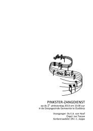 PINKSTER-‐ZANGDIENST - Doopsgezinde Gemeente Ouddorp