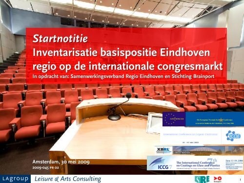 Startnotitie Internationale Congressen Brainport-regio, LAgroup 30 ...