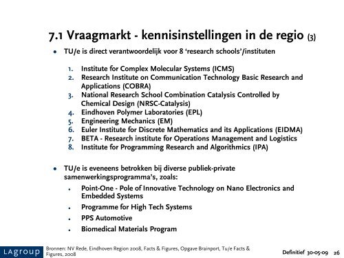 Startnotitie Internationale Congressen Brainport-regio, LAgroup 30 ...