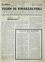 maandblad - Vereniging tegen de Kwakzalverij