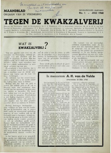 maandblad - Vereniging tegen de Kwakzalverij