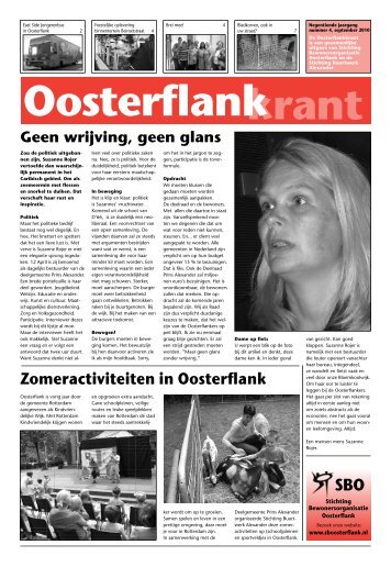 Zomeractiviteiten in Oosterflank