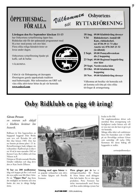 Allt om Osby - 100% lokaltidning