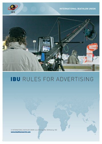 IBU Rules for Advertising [.pdf, 1556kB] - International Biathlon Union
