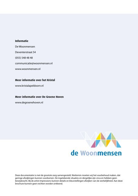 download hier de brochure kleinschalig wonen, inclusief ... - Kristal