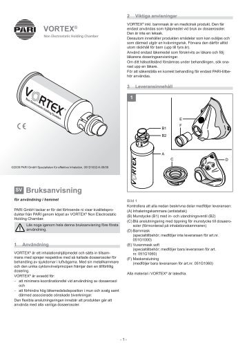 VORTEX® Bruksanvisning