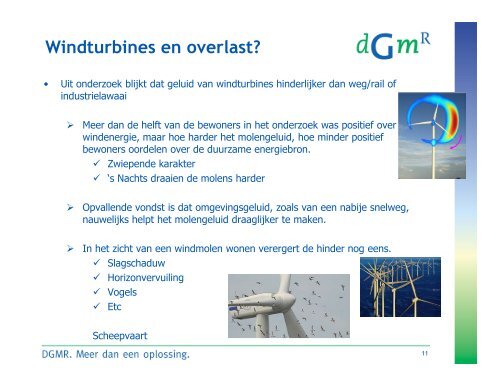 Geluid van windturbines en de toepassing in Geomilieu - DGMR