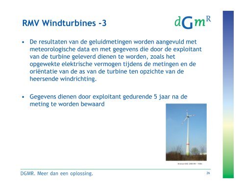 Geluid van windturbines en de toepassing in Geomilieu - DGMR