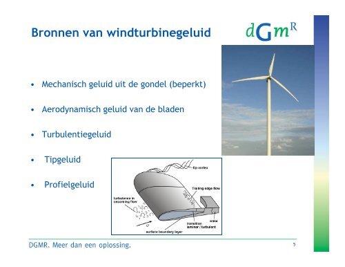 Geluid van windturbines en de toepassing in Geomilieu - DGMR