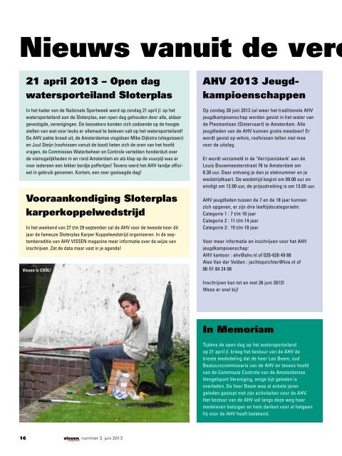VISSEN magazine - Amsterdamse Hengelsport Vereniging