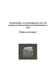 Lesbrief voor excursie naar het - Historisch Museum De Bevelanden