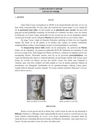 CAIUS JULIUS CAESAR LEVEN EN WERK 1. LEVEN