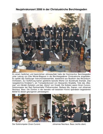 Neujahrskonzert 2008 in der Christuskirche Berchtesgaden